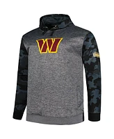 Men's Fanatics Heather Charcoal Washington Commanders Big and Tall Camo Pullover Hoodie