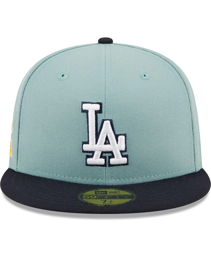 Men's New Era Light Blue, Navy Los Angeles Dodgers Beach Kiss 59FIFTY Fitted Hat