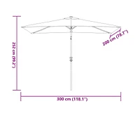 Garden Parasol with Metal Pole 118"x78.7" Azure