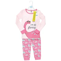 Hudson Baby Big Girls Cotton Pajama Set, Red Truck Bows