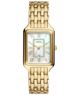 Fossil Women's Raquel Three-Hand Date Gold-Tone Stainless Steel Watch, 26mm
