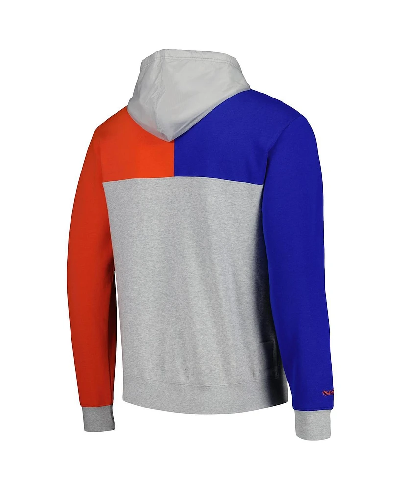 Men's Mitchell & Ness Heather Gray Florida Gators Tie-Breaker Pullover Hoodie