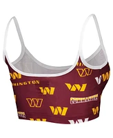 Women's Concepts Sport Burgundy Washington Commanders Breakthrough Allover Knit Lounge Bralette