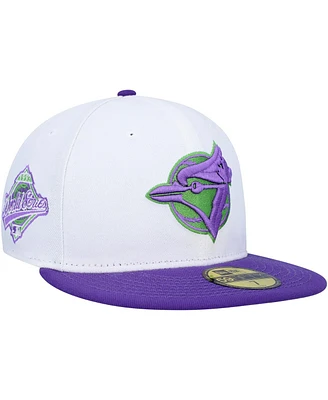 Men's New Era White Toronto Blue Jays 1993 World Series Side Patch 59FIFTY Fitted Hat