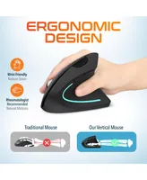 Delton S12 Wireless Ergonomic Keyboard & Optical Vertical Mouse Set (DKMKITERG12-wb)