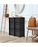 Heavy Duty 6 Cube Storage Organizer with Fabric Bins