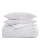 Closeout! Tommy Bahama Home Wicker Woven Solid 3 Piece Duvet Cover Set, Full/Queen