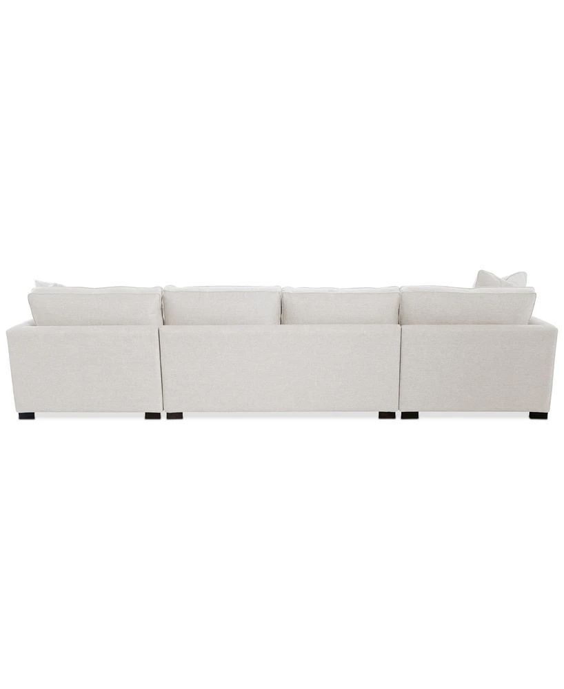 Nightford 146" 3-Pc. Fabric Double Chaise Sectional, Created for Macy's