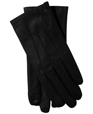 Lauren Ralph Lauren Pebble Textured Leather Gloves