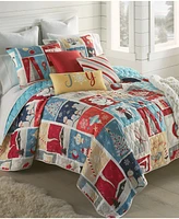 Donna Sharp Retro Christmas 3 Piece Reversible Quilt Set, King