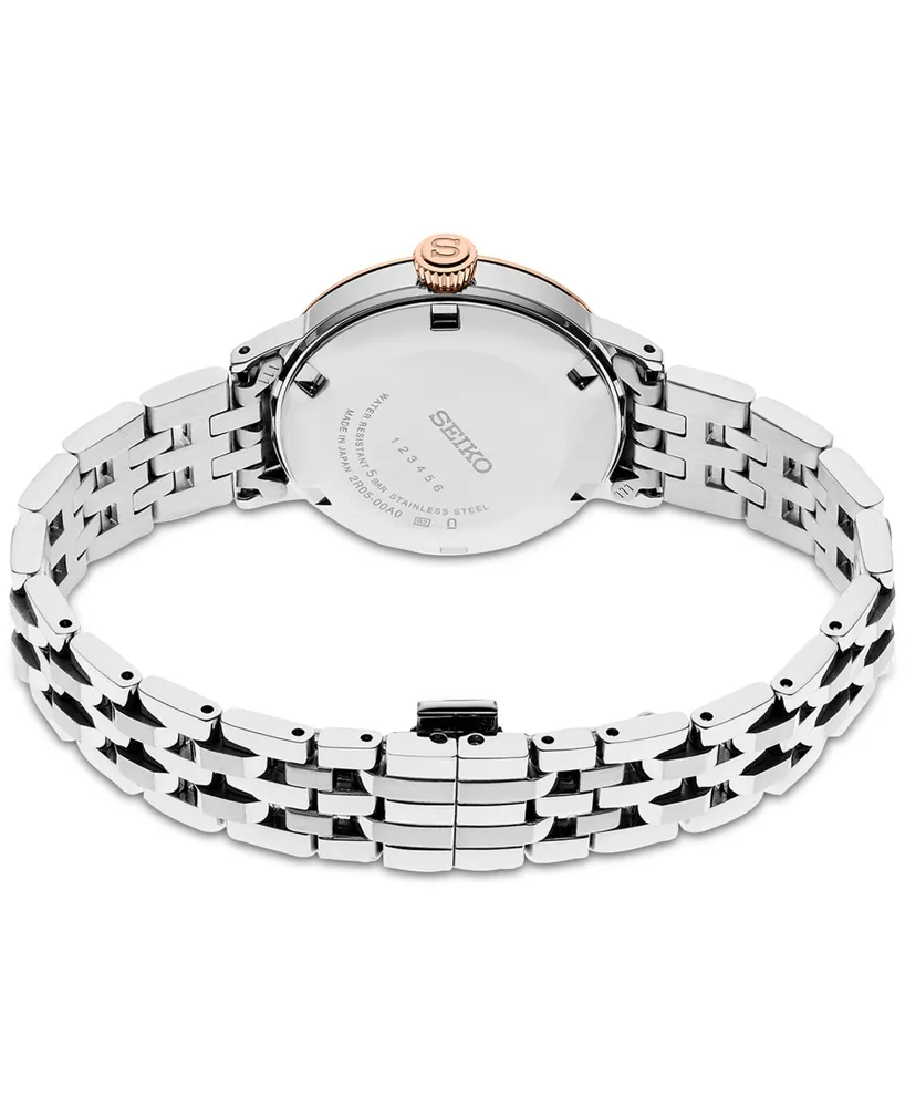 Seiko Women's Automatic Presage Diamond (1/10 ct. t.w.) Stainless Steel Bracelet Watch 30mm