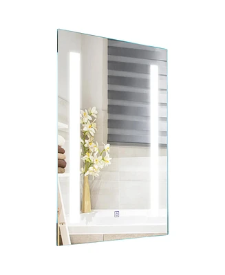 Bathroom Led Mirror Wall-mounted 3-Color Dimmable Touch Button 27.5” x 20”