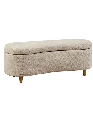 Ink+Ivy Bailey 48"W Boucle Flip Top Storage Bench