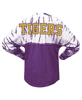Women's Purple Lsu Tigers Tie-Dye Long Sleeve Jersey T-shirt