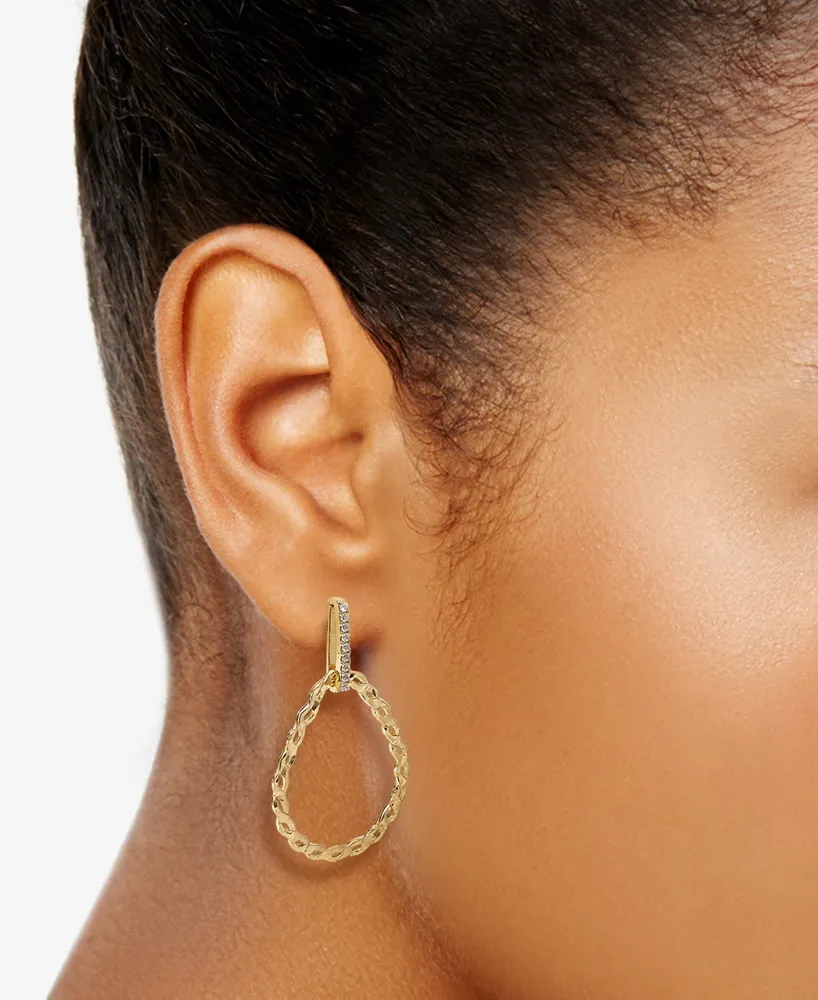 Diamond Pear-Shaped Drop Earrings (1/5 ct. t.w.) in 14k Gold-Plated Sterling Silver