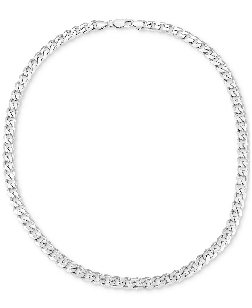 Men's Curb Chain Necklace in Sterling Silver