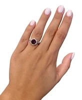 Le Vian Raspberry Rhodolite (2-1/2 ct. t.w.) & Diamond (3/8 ct. t.w.) Halo Twist Ring in 14k Rose Gold