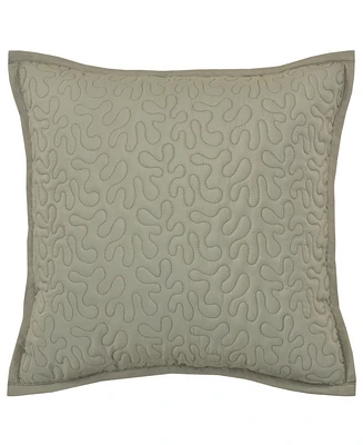 Royal Court Evergreen Square Quilted Decorative Pillow, 16" x 16"