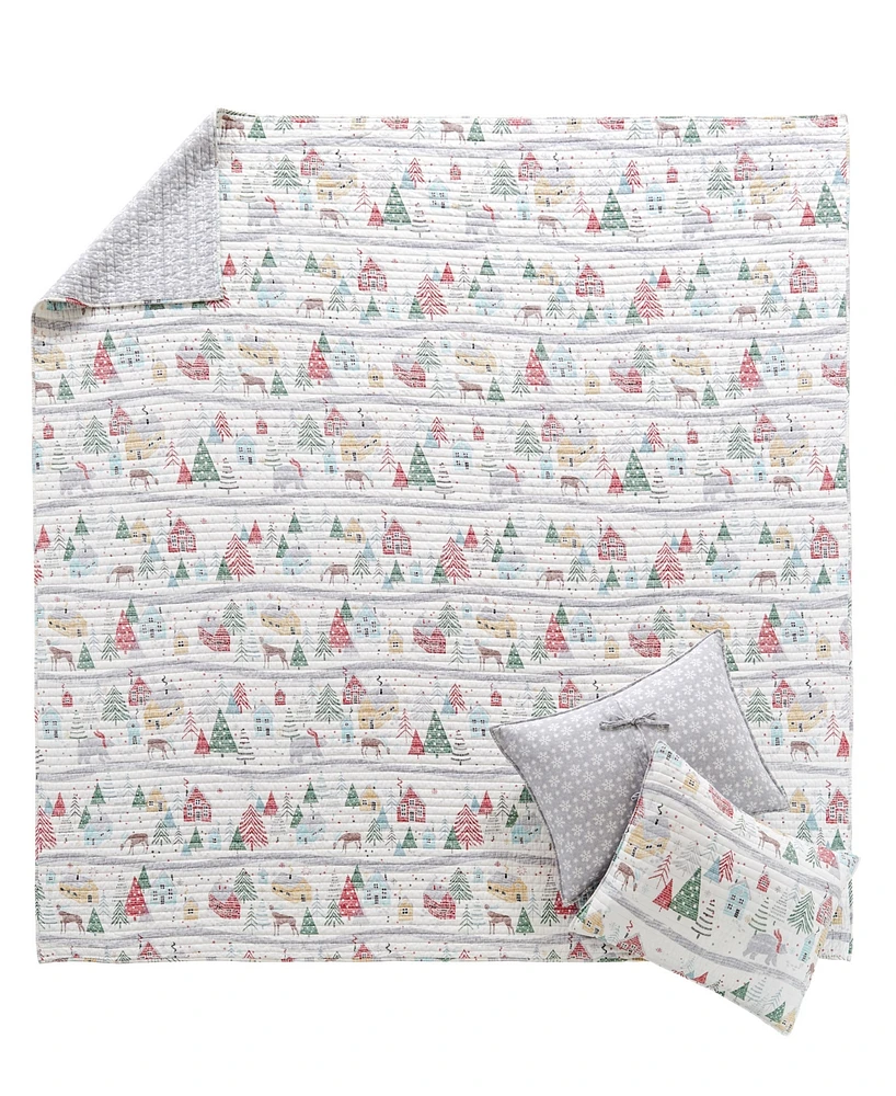 Levtex Joulset Holiday Reversible 3-Pc. Quilt Set