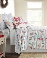 Levtex Joulset Holiday Reversible 3-Pc. Quilt Set