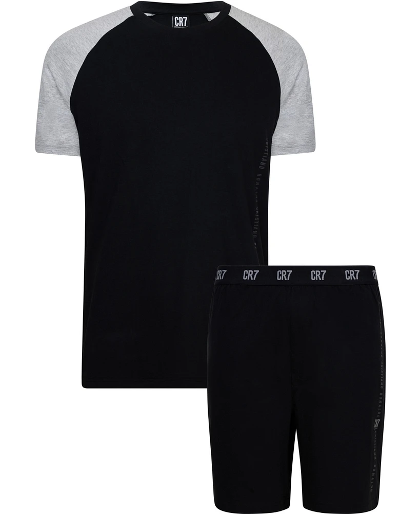 CR7 Men's Cotton Loungewear Top and Short Set