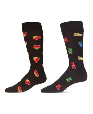 MeMoi Men's Valentine Pair Novelty Socks, Pack of 2
