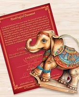 Designocracy Carousel Elephant Christmas Wooden Ornaments Holiday Decor G. DeBrekht