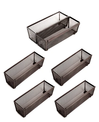 Smart Design Set of 6 Drawer Organizer, 9" x 3"