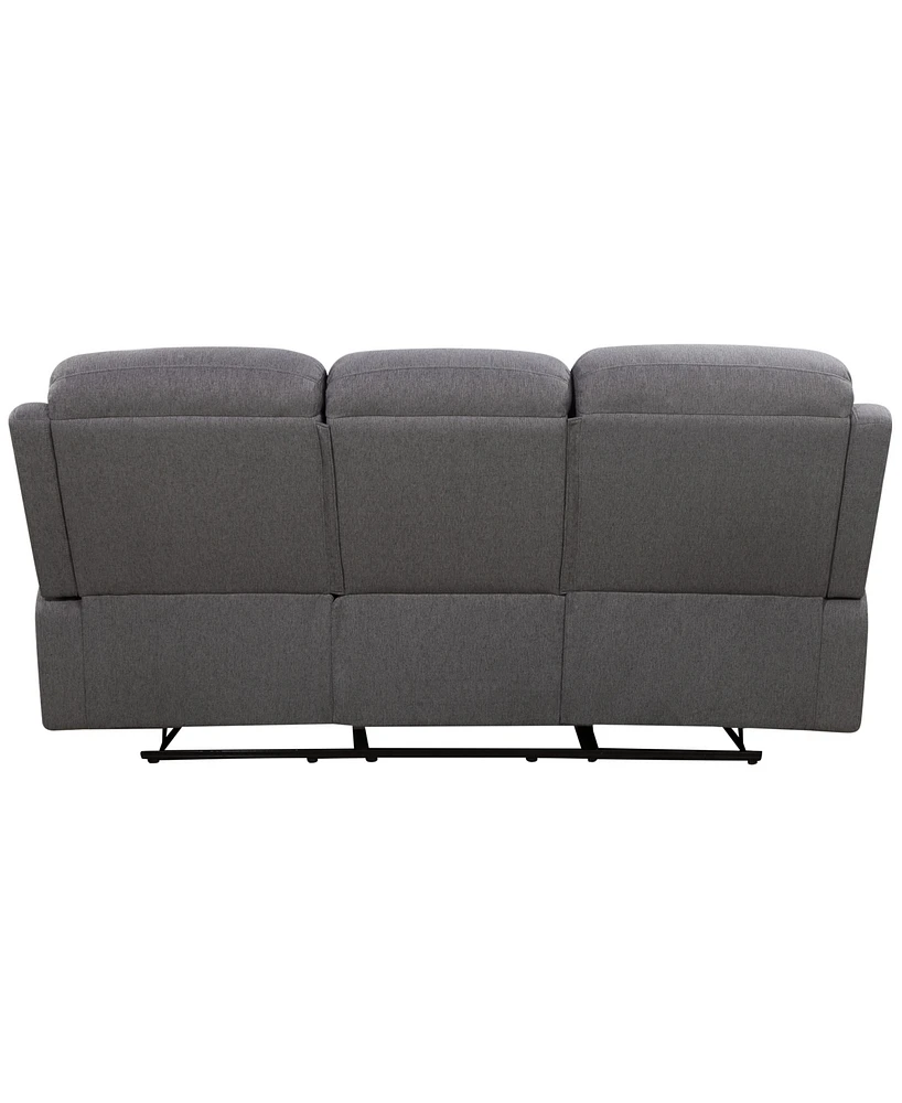 Abbyson Living Fletcher 81.4" Stain-Resistant Polyester Reclining Sofa