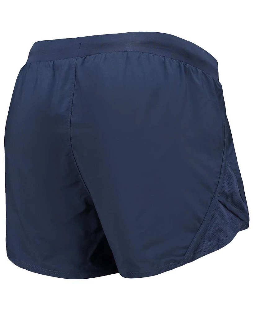 Women's Under Armour Navy Auburn Tigers Fly By Run 2.0 Performance Shorts