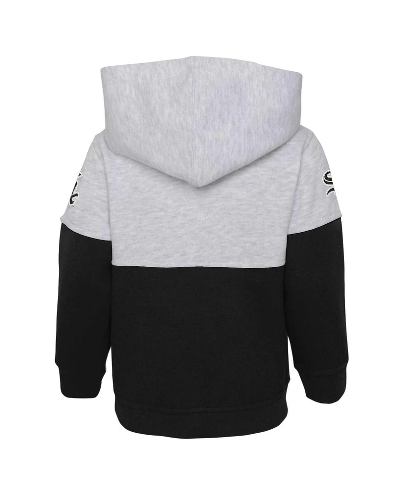 Toddler Boys and Girls Black, Heather Gray Chicago White Sox Two-Piece Playmaker Set