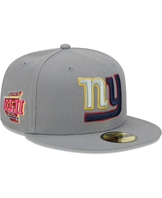 Men's New Era Gray York Giants Color Pack 59FIFTY Fitted Hat