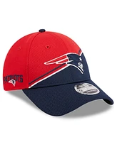 Men's New Era Red, Navy New England Patriots 2023 Sideline 9FORTY Adjustable Hat
