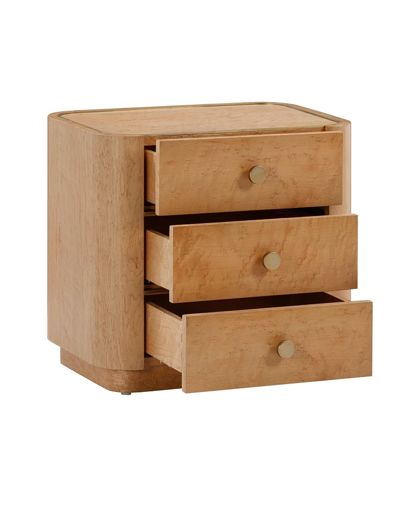 Tov Furniture 1 Piece Acacia 1 Drawer Nightstand