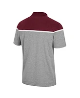 Men's Colosseum Heather Gray Montana Grizzlies Chamberlain Polo Shirt