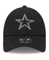 Big Boys and Girls New Era Black Dallas Cowboys Main B-Dub 9FORTY Adjustable Hat