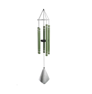 36" Long Tuned Wind Chime Traditional Green Tube