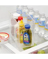 mDesign Tall Plastic Kitchen Storage Organizer Bin with Handles, 2 Pack, Clear, Usa Made
