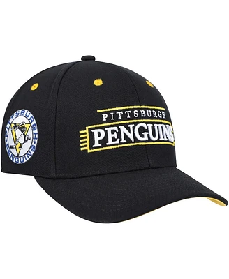 Men's Mitchell & Ness Black Pittsburgh Penguins Lofi Pro Snapback Hat