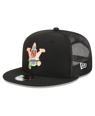 Men's New Era Black SpongeBob SquarePants Patrick Star Trucker 9FIFTY Snapback Hat