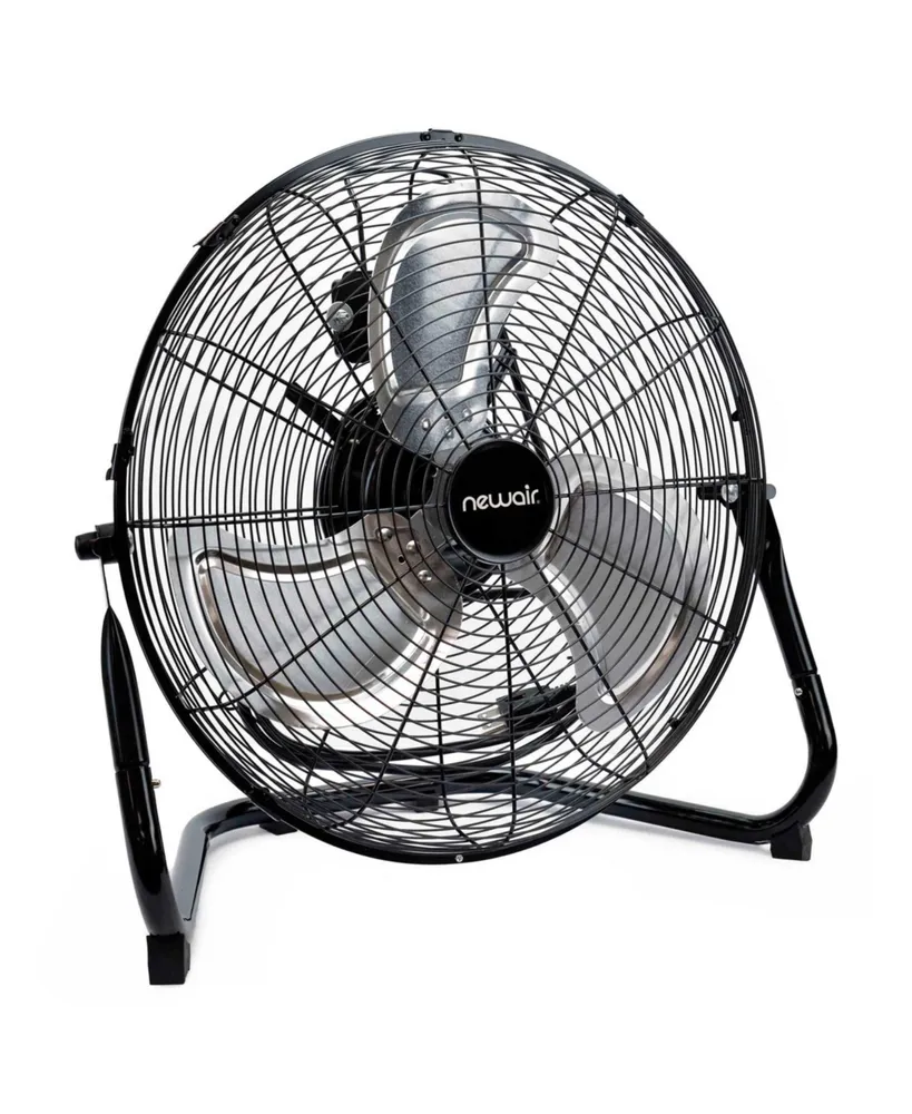Newair 18" High-Velocity Industrial Floor Fan, Heavy Duty Metal Fan, Adjustable Tilt and 3 Speeds up to 4012 Cfm, Rotatory Switch | Garage Fan for Ind