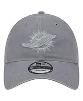 Men's New Era Gray Miami Dolphins Color Pack 9TWENTY Adjustable Hat