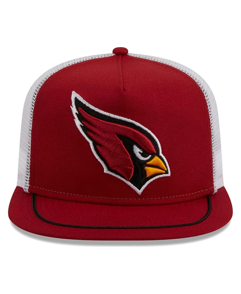 Men's New Era Cardinal, White Arizona Cardinals Original Classic Golfer Adjustable Hat