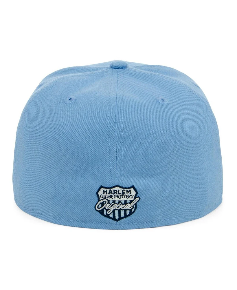 Men's Rings & Crwns Light Blue Harlem Globetrotters Fitted Hat