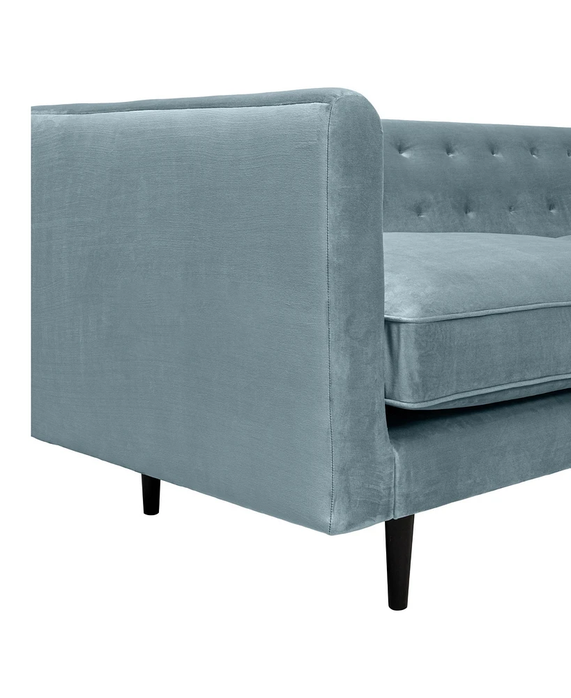 Armen Living Annabelle 80" Velvet with Wood Legs Sofa