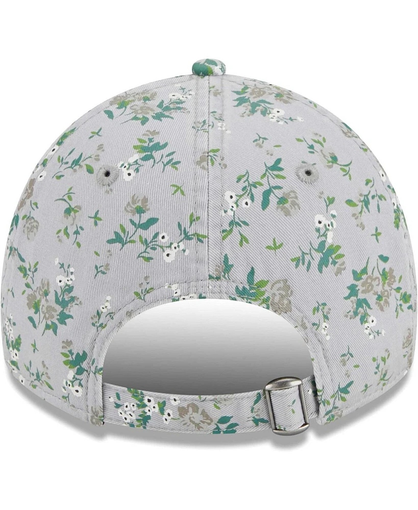 Women's New Era Gray Las Vegas Raiders Bouquet 9TWENTY Adjustable Hat