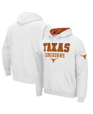 Men's Colosseum White Texas Longhorns Sunrise Pullover Hoodie