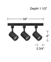 3-Head 12 Watt Led Ceiling Track Light Fixture Kit Floating Canopy Spot-Light Dimmable Adjustable Black Modern Transitional Kitchen Bathroom Living Ro