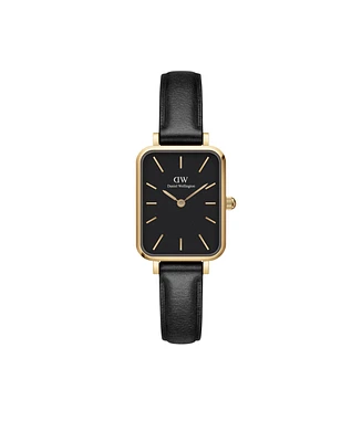 Daniel Wellington Women's Quadro Sheffield Black Leather Watch 20 x 26mm