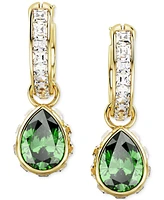 Swarovski Gold-Tone Mixed Crystal Charm Hoop Earrings